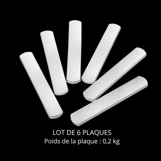 Lot de 6 plaques acier inoxydable - Gilet Lesté