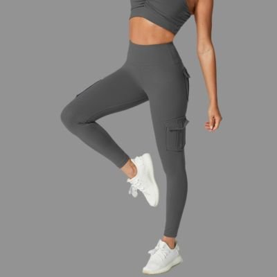 legging de sport gris