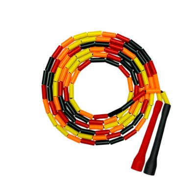 corde a sauter perle orange jaune noir rouge fitness cardio sport perte de poids loisirs