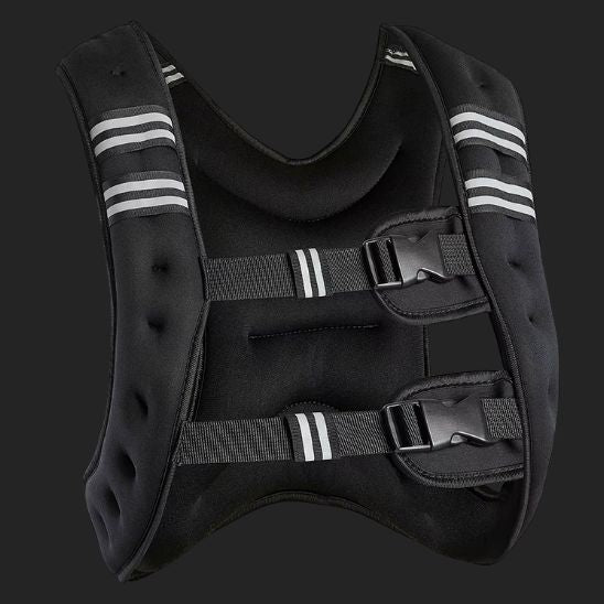 gilet leste 10kg noir ajustable - Vue de face