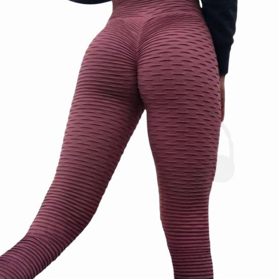 legging anti cellulite gainant taille haute femme push up mauve