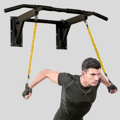 barre de traction murale polyvalente homme traction avec elastique 