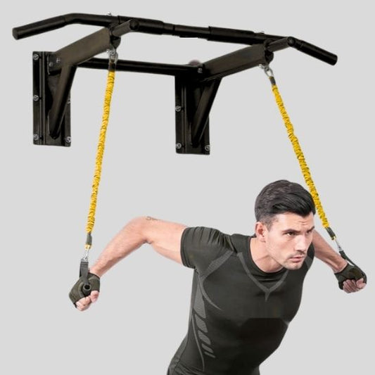 barre de traction murale polyvalente homme traction avec elastique 