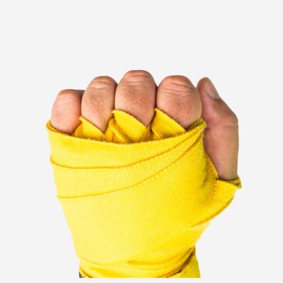 bande boxe jaune grande protection entrainement fitness boxe cardio