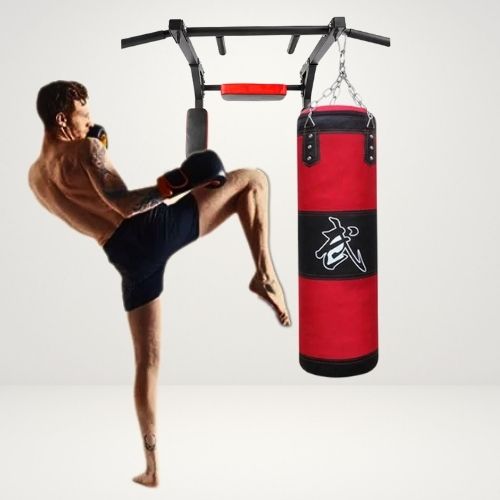 barre traction multifonction homme frappe sac de boxe suspendu
