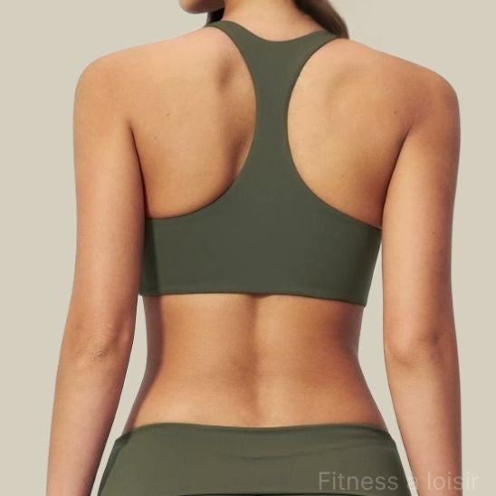 Brassière sport femme maintien fort dos nageur