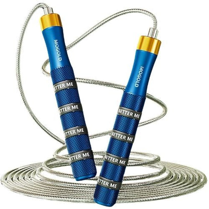 corde à sauter fitness cardio crossfit depense calories tous niveaux Bleu 