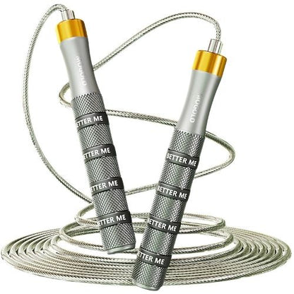 corde à sauter fitness cardio crossfit depense calories tous niveaux tous niveaux Gris 