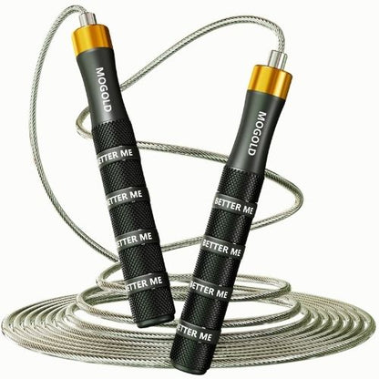 corde à sauter fitness cardio crossfit depense calories tous niveaux Noir