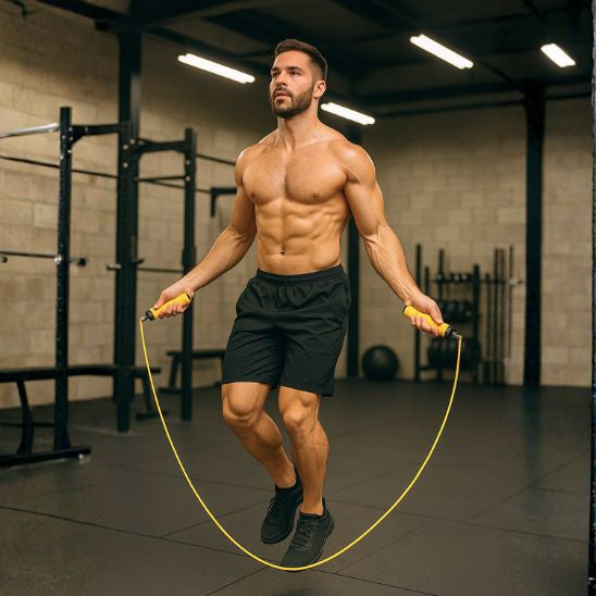 corde a sauter crossfit homme entrainement cardio avec corde 3M poignées ergonomiques confortables 