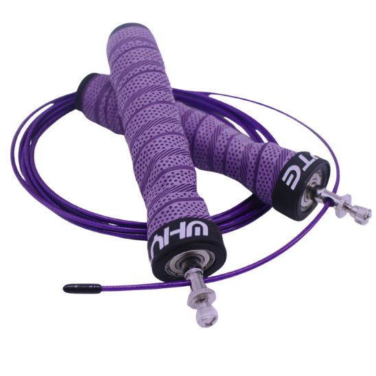 corde a sauter crossfit violet kit corde PU résistante