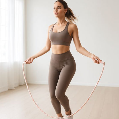 corde a sauter sport rose cardio fitness femme exercices perte calories