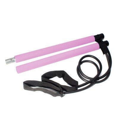 elastique musculation barre de fitness portable rose