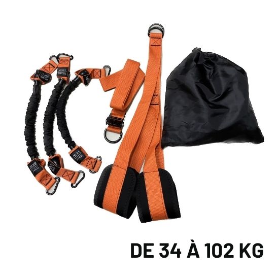 elastique pour traction bande assistance a traction tous niveaux orange