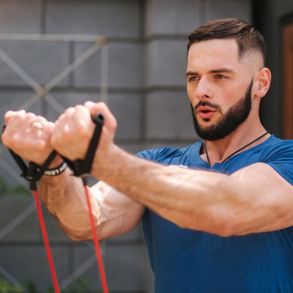 elastique sport renforcement bras homme exercice salle sport