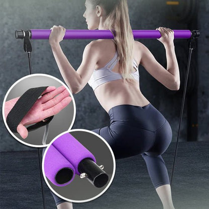 elastique musculation barre demontable 