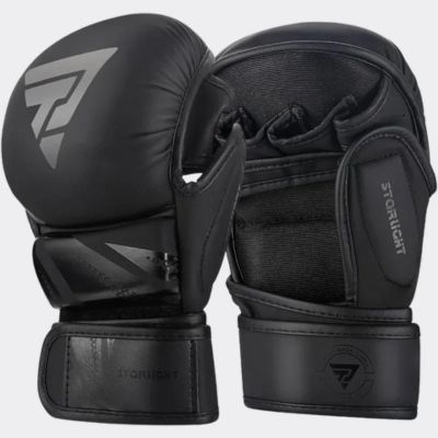 gants mma noir entrainement sac de frappe cardio boxing 