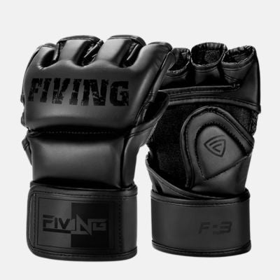 Gants MMA noir pour entrainement  sac de frappe