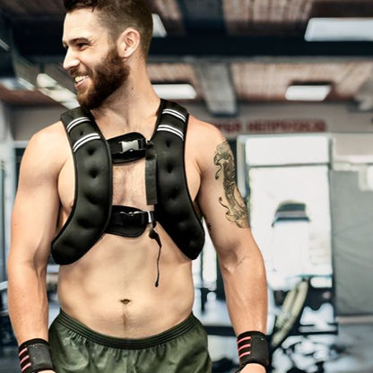 gilet leste confortable porté par haltérophile torse nu