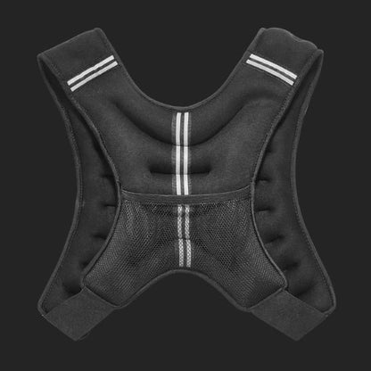 gilet leste 10kg  noir ajustable - vue de dos