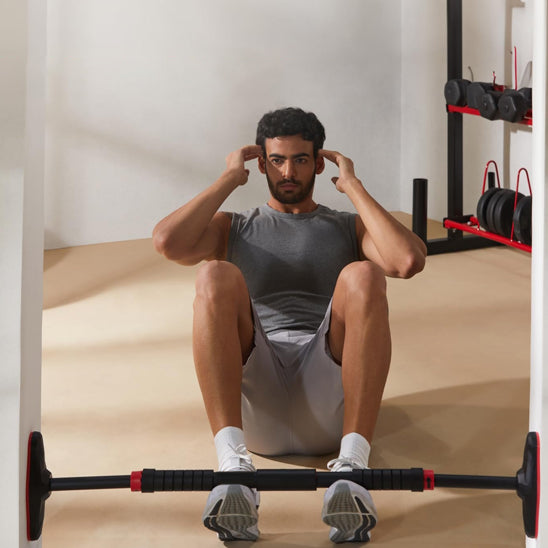  barre traction fixee en bas encadrement porte fait serie abdo