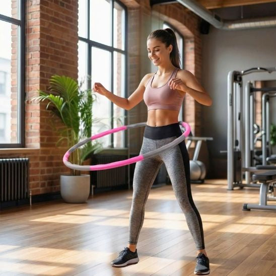 Hula Hoop Lesté (3,3 Lb / 1,5 Kg) - Design Ondulé Breveté - Pour Renforcement Musculaire Et Fitness - Arc-en-ciel