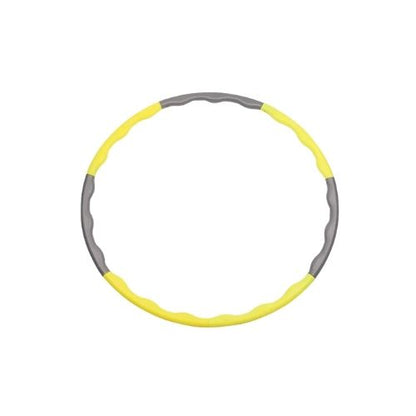 hula hoop fitness loisir cerceau gris jaune facilement transportable demontable