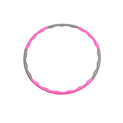hula hoop fitness loisir cerceau rose gris transportable demontable ludique