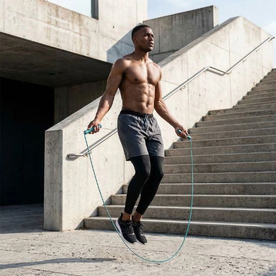 la corde à sauter professionnelle homme entrainement intensif extérieur 