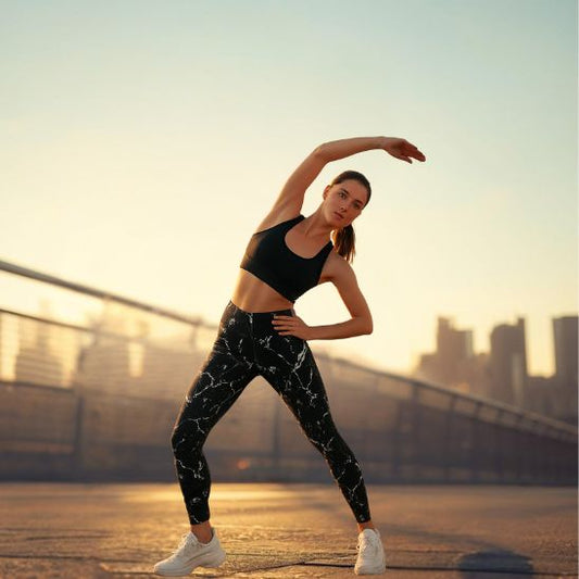 legging fitness femme taille haute avec poche tissu doux confortable pour exercices échauffements 