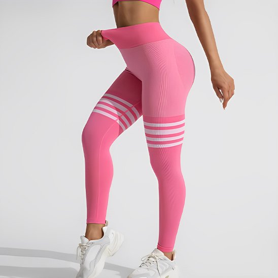 legging taille haute push up seamless rose 