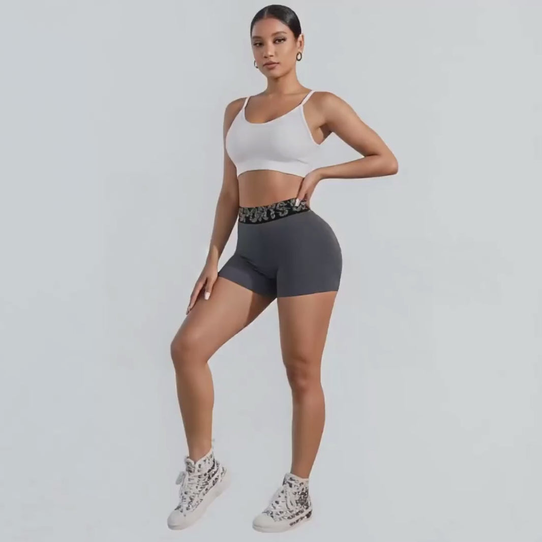 Shorty femme sport taille haute effet gainant Short de sport 