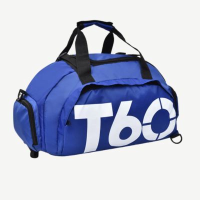 sac de sport bleu grande capacite avec compartiment chaussures