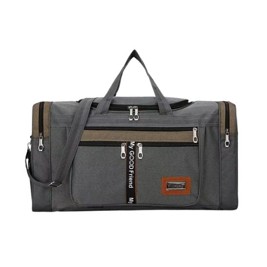 sac de sport homme grande capacité gris 45L multi-poches