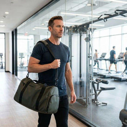 sac de sport pour homme fitness porté en bandoulière 
