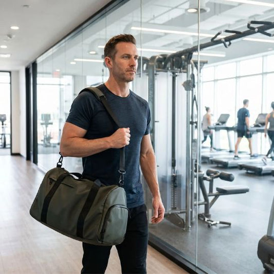 sac de sport pour homme fitness porté en bandoulière 