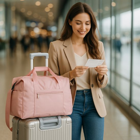 sac sport femme rose élégant voyage fitness femme aeroport