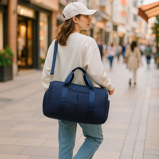 sac sport voyage bleu marine 20-35L imperméable en bandoulière femme extérieur 