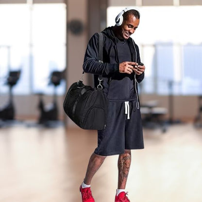 sac sport voyage noir 20-35L en bandoulière sportif salle de sport 