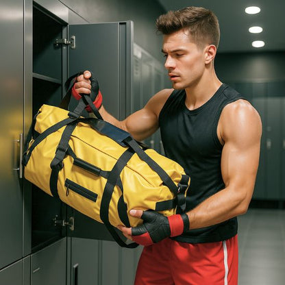 sacs de sport boxe homme au vestiaire 