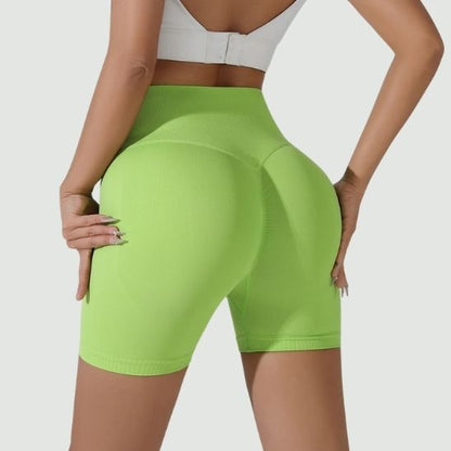 Short fitness femme taille haute gainant - vue de dos