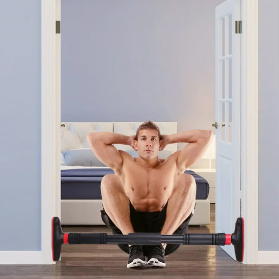 barre tractio flexible sportif assis sol fait abdos 