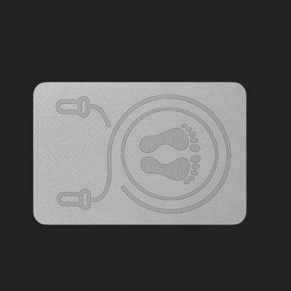 Tapis de fitness gris TPE haute densité - face antidérapante 60x40 cm