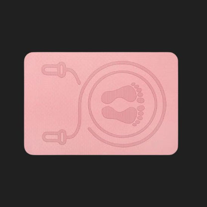 Tapis de fitness rose TPE haute densité - face antidérapante 60x40 cm