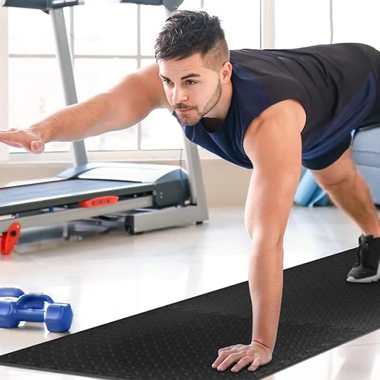 tapis de sol sport puzzle homme exercice renforcement abdominaux gainage protection dos