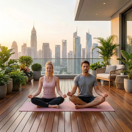Tapis yoga confort - séance méditation et yoga en duo