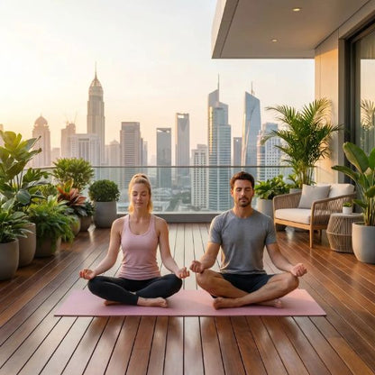 Tapis yoga confort - séance méditation et yoga en duo