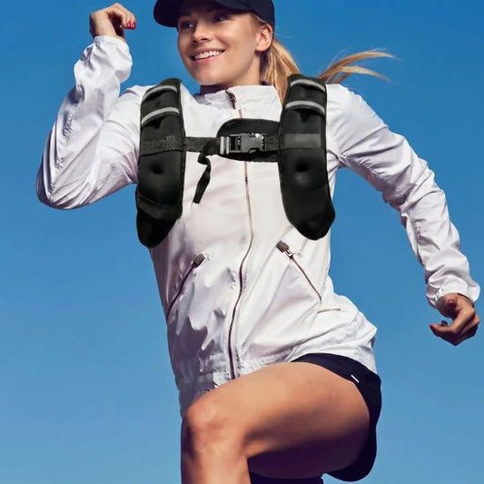 Veste lestée femme running extérieur - néoprène noir 3 kg